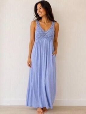 aerie | Dresses | Aerie Black Crochettop Maxi Dress